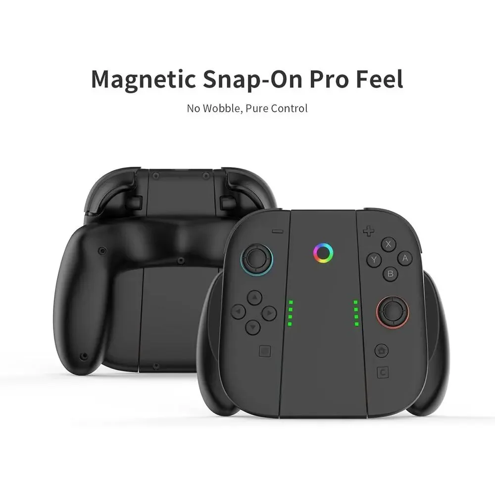 Nintendo Switch 2 Joy Con Charging Grip with LED Indicator, C-Cable Dock Stand